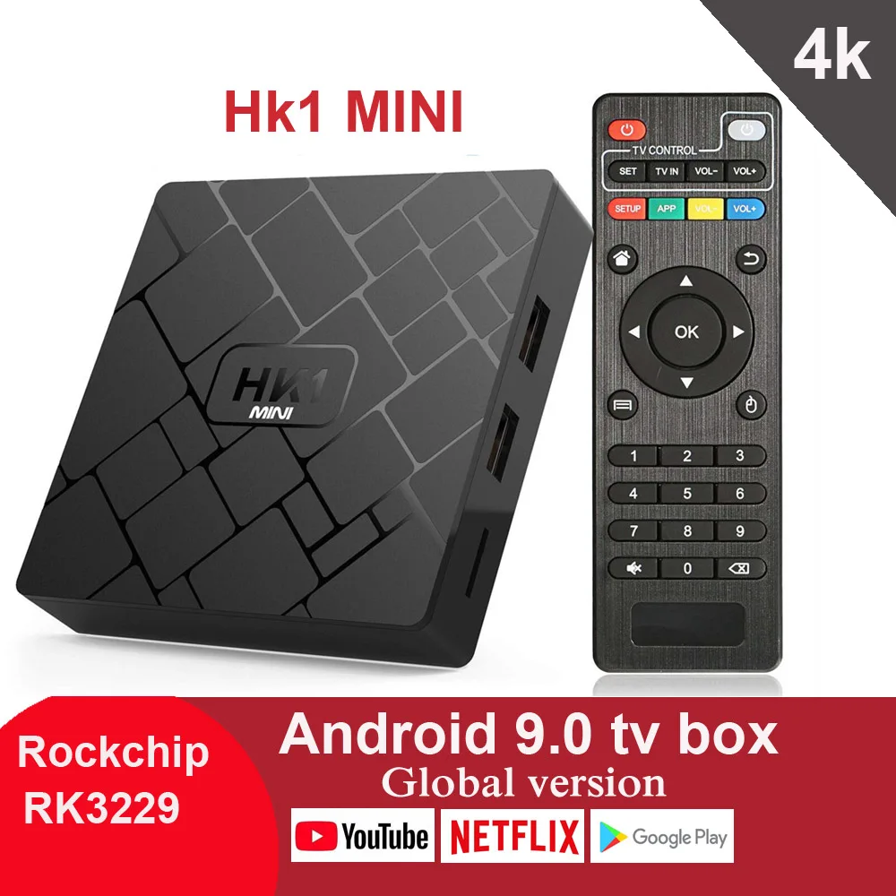 

Smart Android 9.0 TV Box Rockchip RK3229 2G RAM 16GB ROM Netflix Youtube 4K Google Play IPTV Media Player