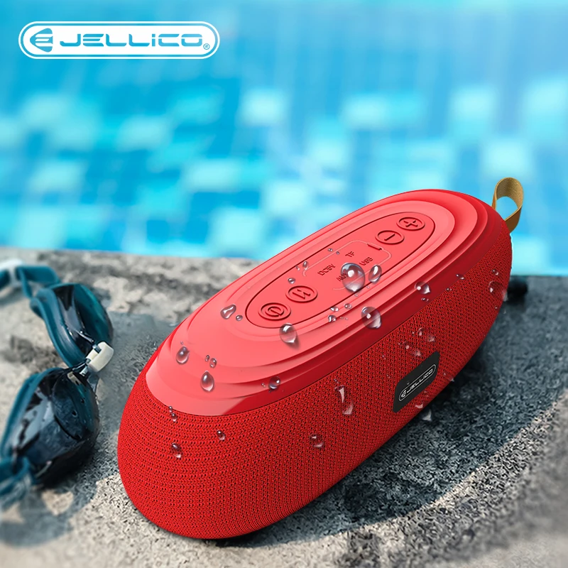 Jellcio портативный Bluetooth динамик беспроводной бас Колонка Водонепроницаемый