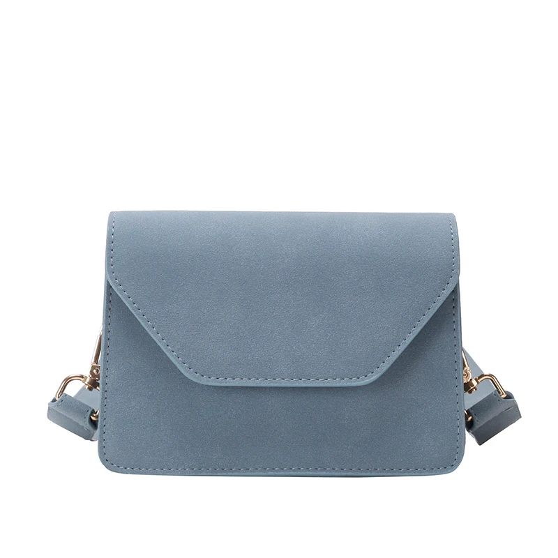 

2019 Female Simple Solid Color Small Square Bag Matte Leather Women's Designer Handbag High Quality Flip Shoulder Messenger Bags