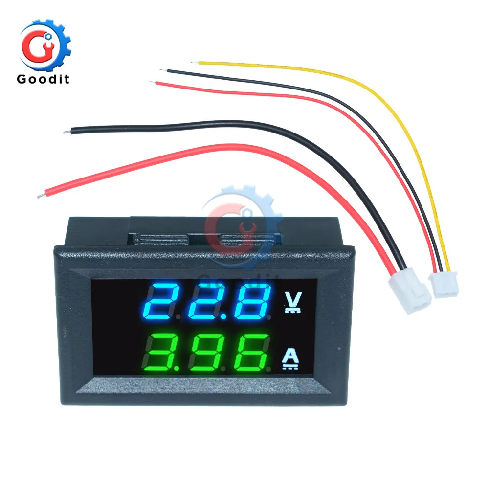 10A/0-100V Digital DC Voltage Current Power Energy Meter LCD Voltmeter Ammeter E