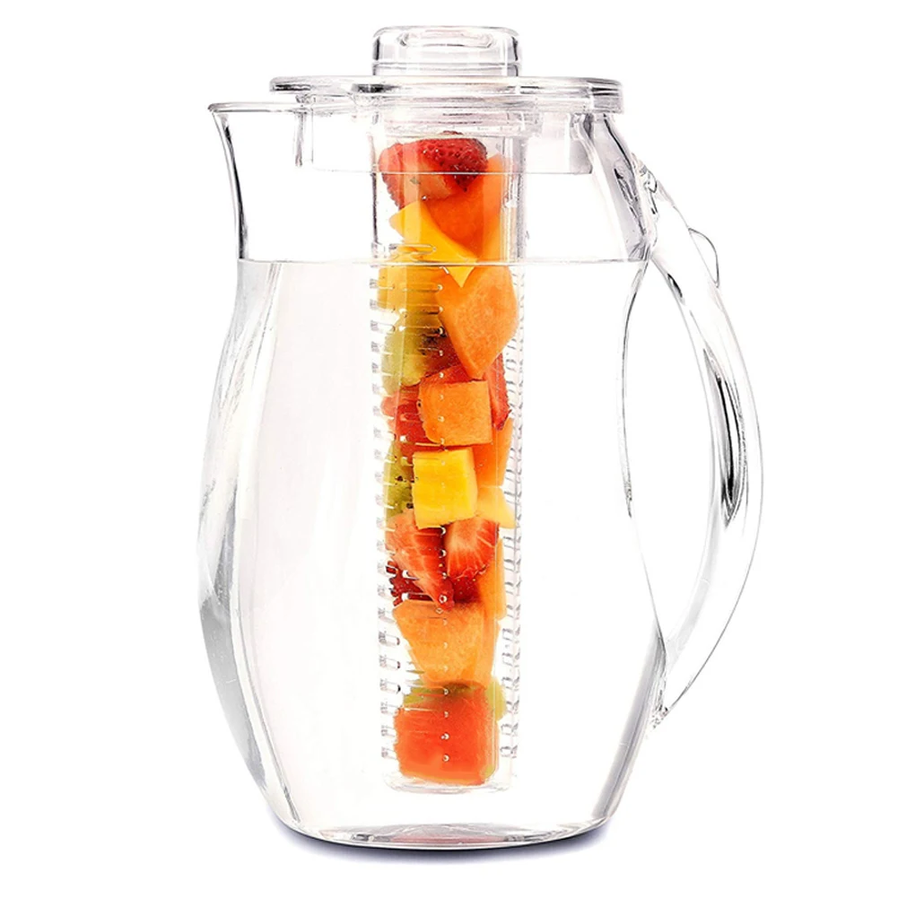 

Tea Fruit Infusion Pitcher with Ice Core Rod 2.5L Water Pitcher Infuser K888
