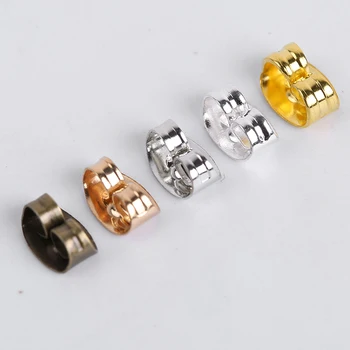 

200Pcs/Lot Earring Backs Stopper Diy Earrings Findings Butterfly Ear Stud Caps For Jewelry Making Accessories