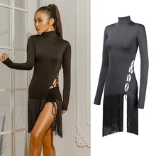 Латинское платье для танцев Дети красный/зеленый/синий сексуальный с низким вырезом на спине, Танго, сальсы, ча-ча Самба Румба Одежда для танцев Для женщин Одежда для сцены DNV12122