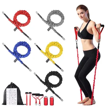 

Dropshipping 11pcs/set Pull Rope Fitness Equipment Resistance Band Latex Expander Elastic band Fitness Gym Exercises Yoga Tube