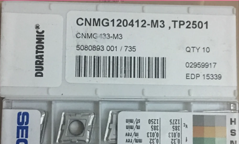 10 шт. твердосплавные вставки CNMG120412-M3, TP2501