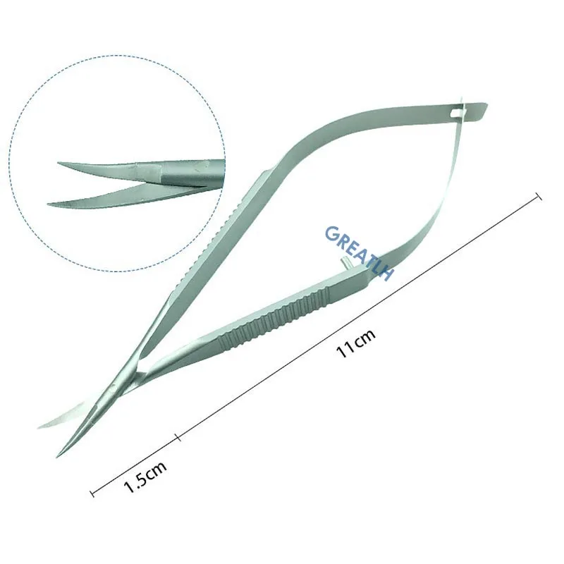 Castroviejo Corneal scissors Capsule membrane scissors Titanium/stainles steel Micro ophthalmic instruments