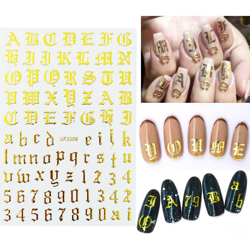 NAIL STICKER Font, Old English, Big Black - TDI, Inc