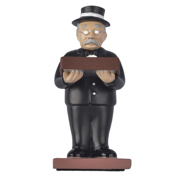 

Top Hat Butler Man Watch Stand Old Man Ring Stand Creative Glasses Holder Black Suit Watch Storage Table