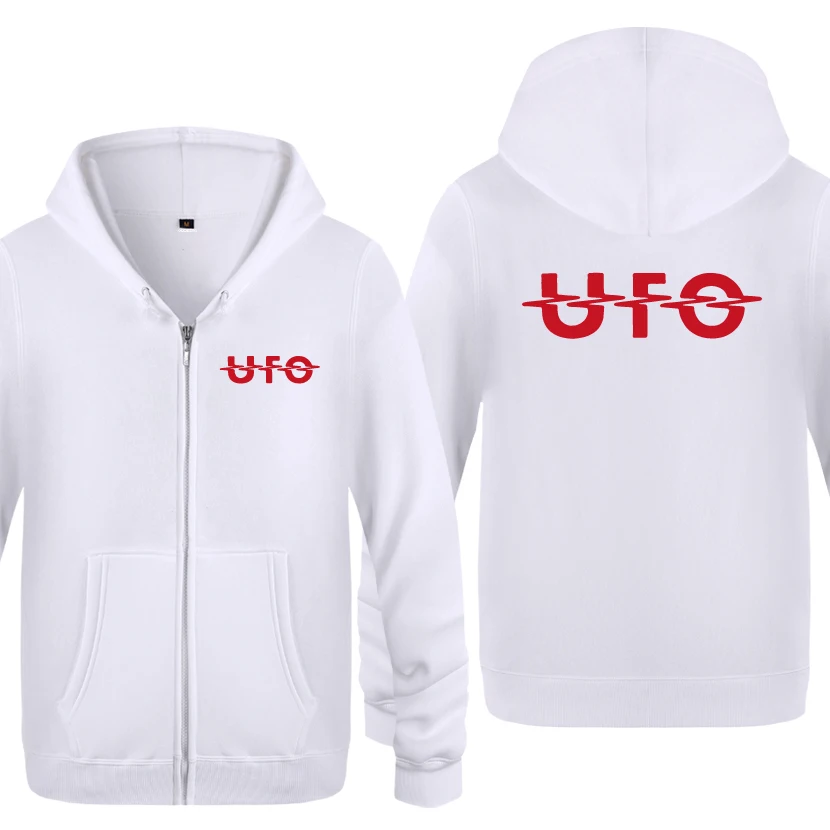 Новинка UFO, креативные толстовки для мужчин, мужские флисовые толстовки на молнии с капюшоном, кардиганы