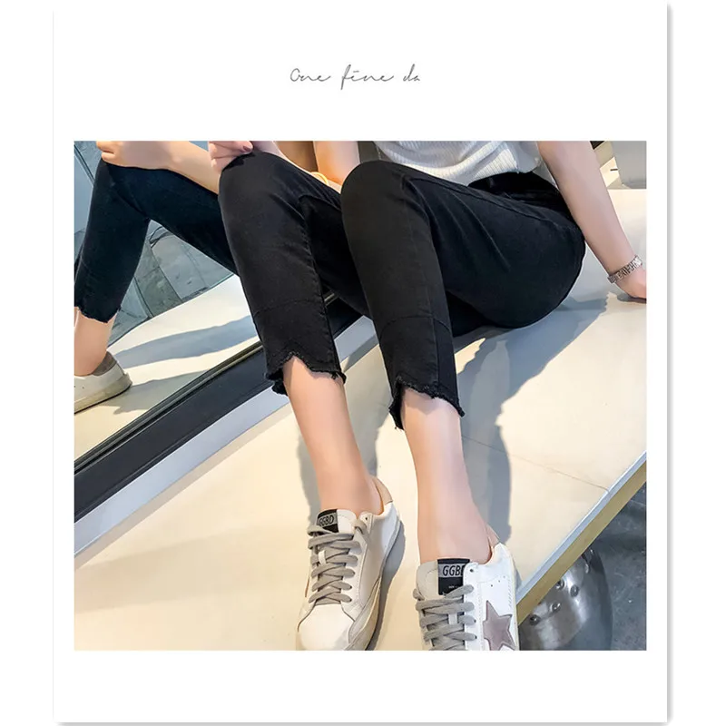 

JUJULAND Jeans Female Denim Pants Black Color Womens Jeans Donna Stretch Bottoms Feminino Skinny Pants For Women Trousers 9806