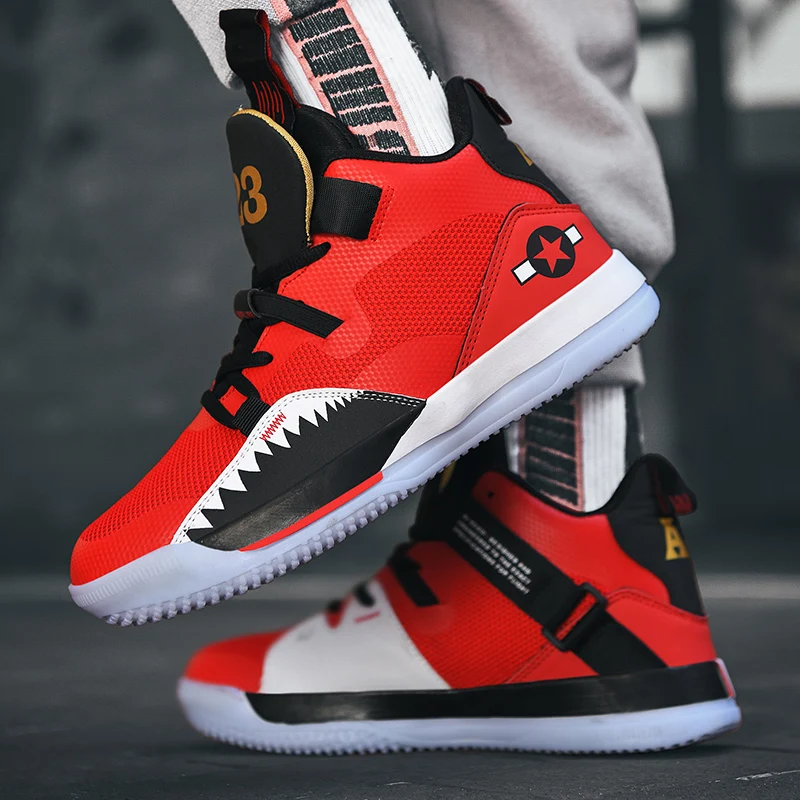 New High Top Basketball Shoes for Women Men Cushioning Lace Up Mesh Sneakers Sports Boots Jordan Basket Ball Shoes Homme Femme