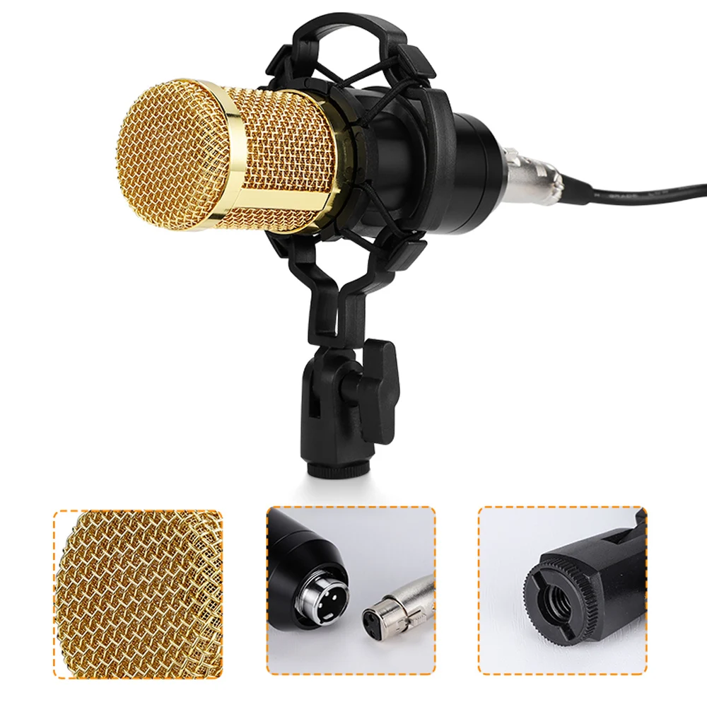 BM800 Microphone Kits Professional Mic Stand Studio Condenser Vocal Recording KTV Karaoke Microphone For Computer Studio Record 3