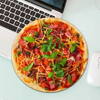 

Beautiful Pizza Round Mousepad Size 20X20CM Speed Version Gaming Mouse Pad Gamer To Laptop Mause Mice Mats