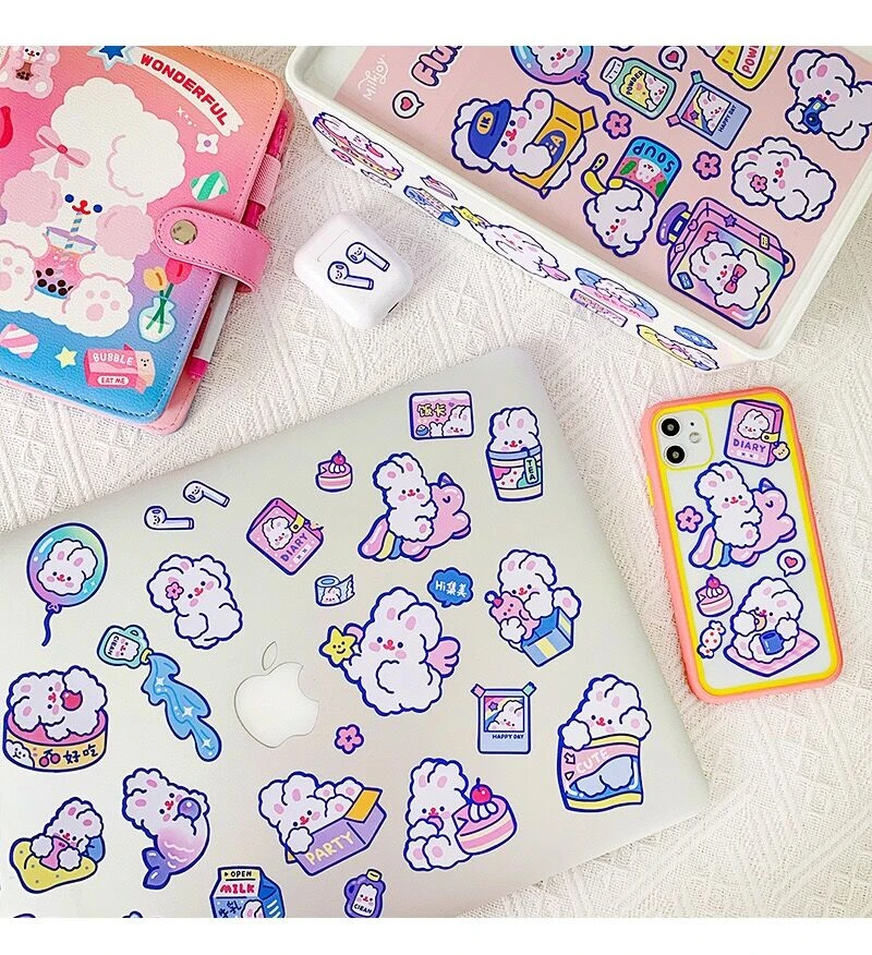 Bentoy Milkjoy 2 ページ漫画韓国のウサギの漫画かわいいステッカー Diy 荷物ラベルホーム Diy ポストステッカーラップトップバッグカップステッカー Aliexpress
