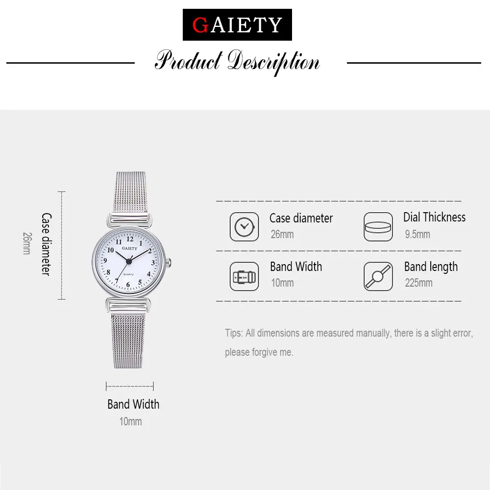 Simple silver watches women blue stainless steel mesh strap fashion casual wild quartz bracelet watch relogio feminino