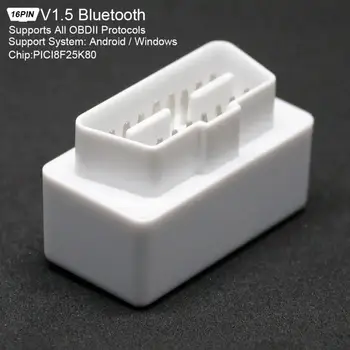 

V1.5 PICI8F25K80 Mini Bluetooth Scanner Wireless Interface Auto Interface Code Readers Diagnostic Tool OBDII Protocol