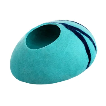 

Cave Design Sleeping Indoor Outdoor Artificial Wool Thickened Portable Pet Supplies Travel Winter Warm Relax Cat Bed Kennel Home