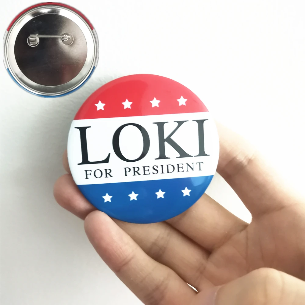 police woman costume Movie Loki Superhero President Badge Cosplay Acrylic Pins Brooch Prop Accessories anime dress