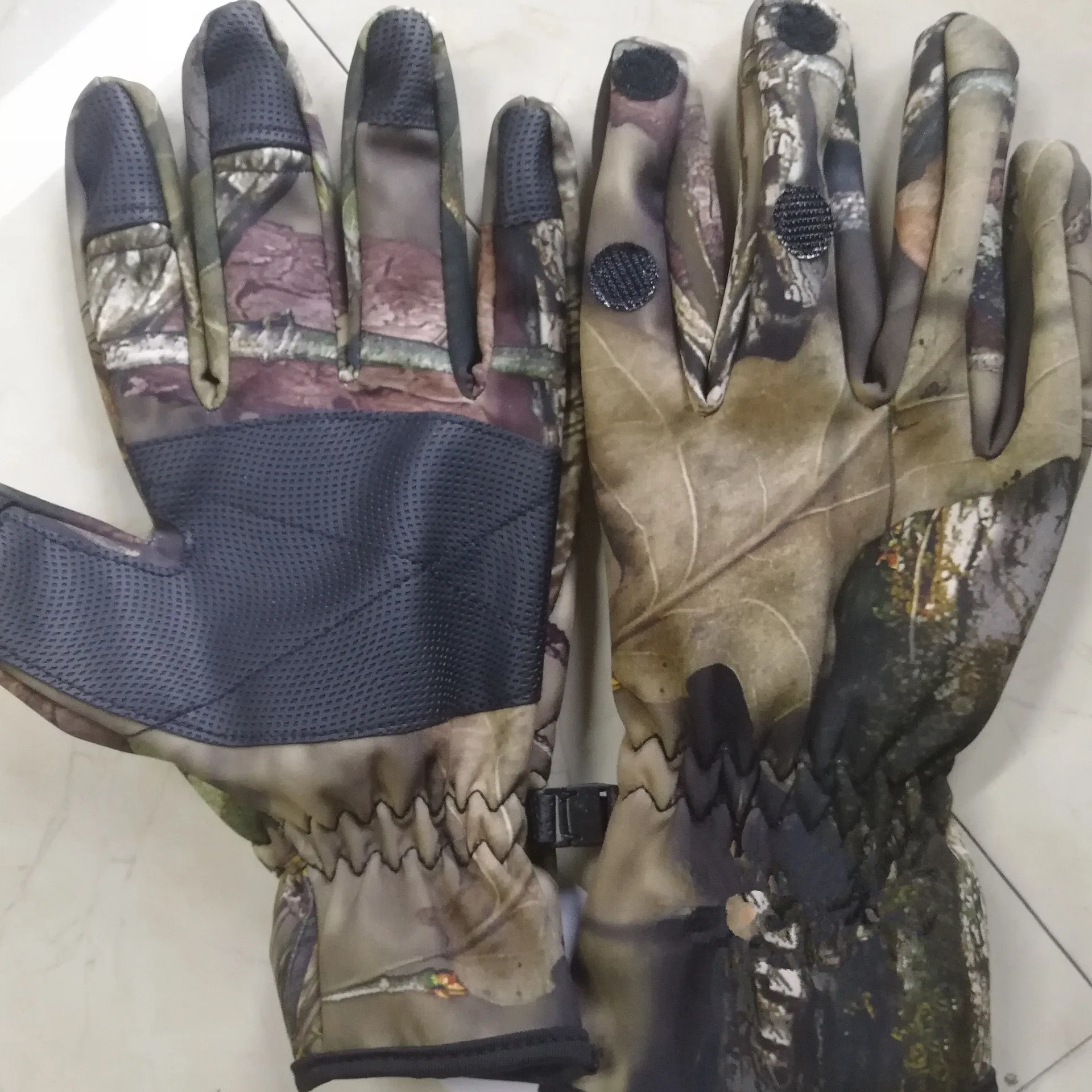 Bionic Leaf камуфляжные перчатки с полупальцами кожаные ветрозащитные термальные рукавицы для охоты на открытом воздухе, страйкбола, стрельбы, рыбалки