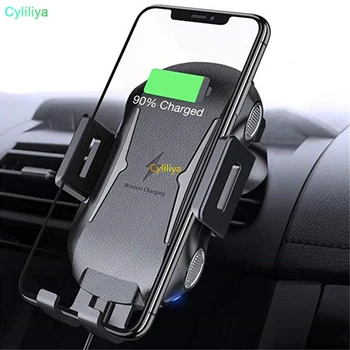 

5pcs Car Qi Wireless Charger For iPhone X XR Xs Max Automatic Clamping For Samsung S10 Air Vent Phone Holder Mount Bracket