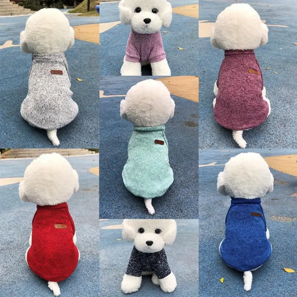 Bichon schnauzer маленькая собачка Тедди Щенок Одежда для собак кошек свитер с двумя