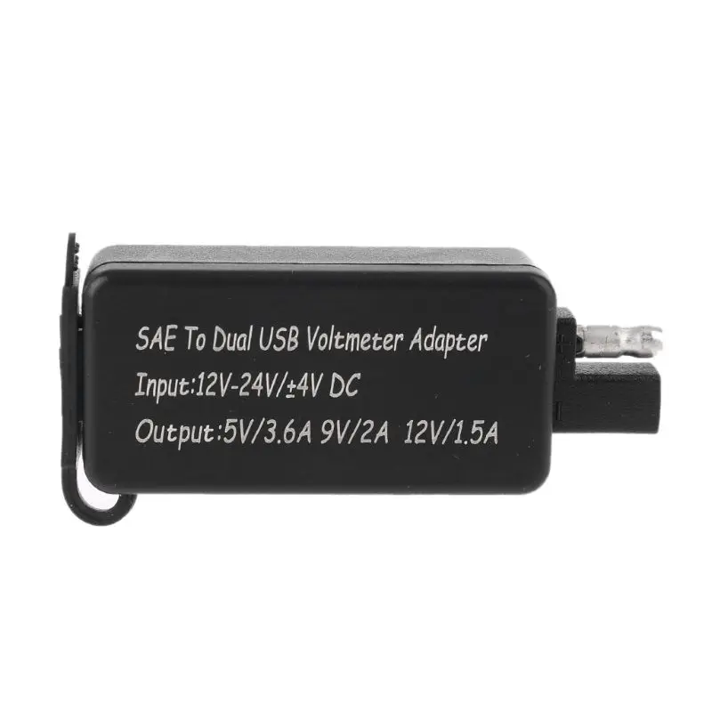Мотоцикл SAE к USB адаптер мотоцикл QC 3,0 двойной USB зарядное устройство светодиодный вольтметр