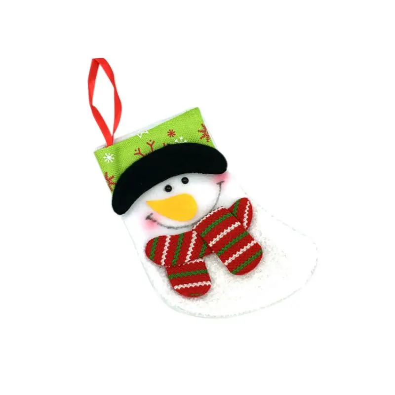 Популярный подарок на год, Рождество, праздник, рождественскую елку, милые чулки, сумки для конфет, украшения, Санта/Снеговик, Lt