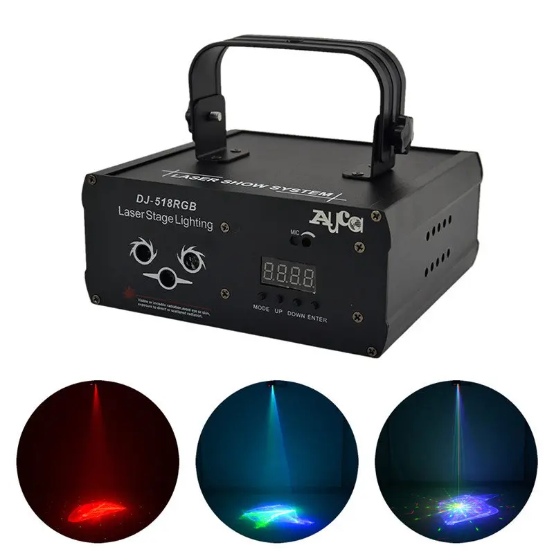 Миниатюрный RGB проектор AUCD 400 МВт 8 больших проекторов Смешанная водяная волна