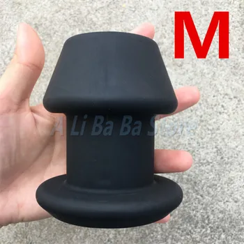 Hollow Anal Expander Huge Dildo Man Anus Plugs Prostate Massage Vagina Dilator Sex Toys Super Large Silicone Butt Plug Enema Toy 4