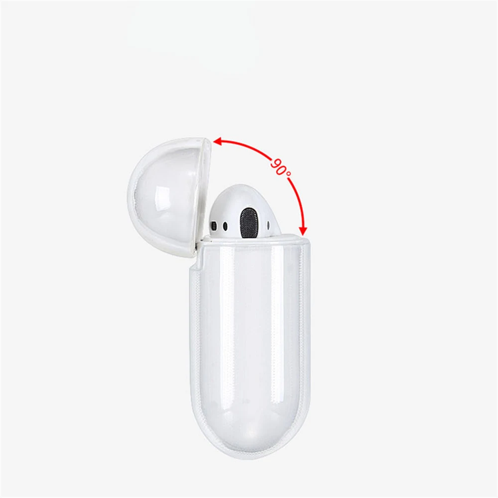 Мягкий прозрачный чехол для беспроводных наушников Airpods 2 защитный Bluetooth ЗАЩИТА