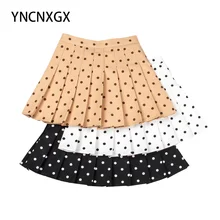 

Skirt Summer Wave Point Pleated Skirt Short Skirt College Style Mini Uniform Female Loose Casual Short Bottoms