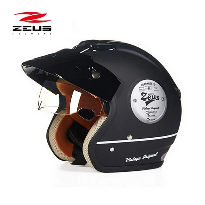 ZEUS-casco de con visera interior, accesorio para moto de cross, scooter Eléctrico, retro, ABS, 3/4 - AliExpress Automóviles y motocicletas