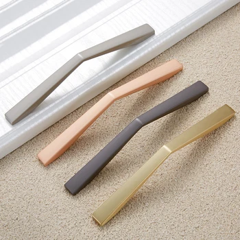 

Zinc Alloy Gray Gold Cabinet Handles Drawer Knobs Kitchen Cupboard Door Pulls Fashion Furniture Handle Cabinet Hardware