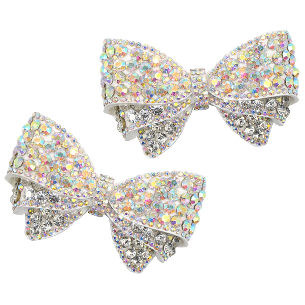 2Pcs women Wedding Pointed Shoes Decoration shinnie Ladies Rhinestone Bow Shoe Charms Buckle 2Pcs women Wedding Pointed Shoes Decoration shinnie Ladies Rhinestone Bow Shoe Charms Buckle