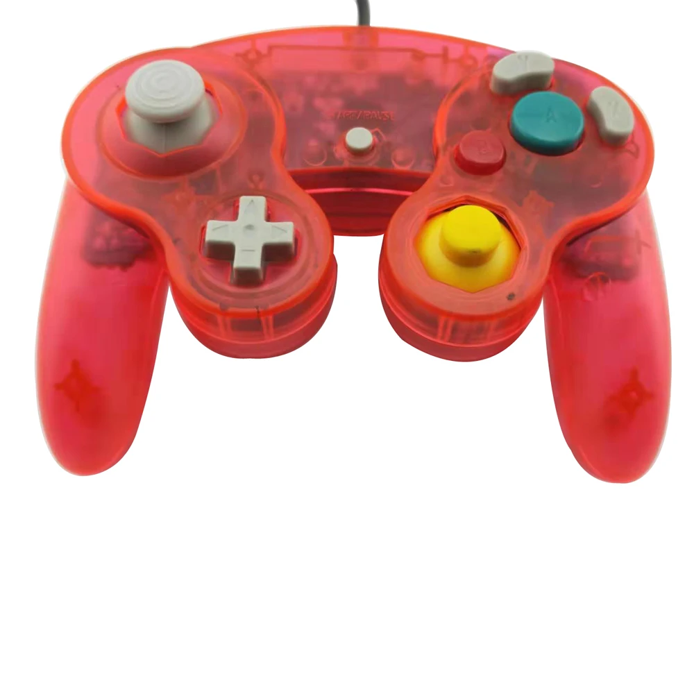 Transparent Pink Проводной игровой контроллер, геймпад для N-G-C, джойстик для GameCube - Цвет: Transparent Pink
