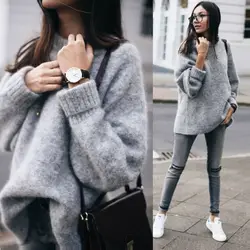 ZOGAA 2019 новый бренд женский теплый свитер пуловер рукав «летучая мышь» зимняя одежда Befree Loosen High Street Женская верхняя одежда хит