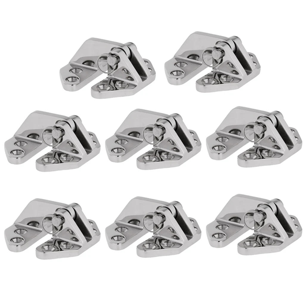 8 Packs 316 Marine Grade Stainless Steel Boat Hatch Hinge W/ Removable Pin