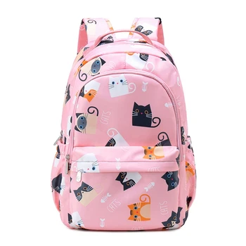 

JHD-Waterproof Kawaii Cat Printing Backpack Women School Students Backpack Female 15.6 Inch Laptop Cute Bookbag Girls