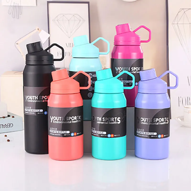 

New Large Capacity Thermos Cup 304 Stainless Steel Vacuum Flask Outdoor Sports Water Kettle Portable Travel Insulated Water Cup