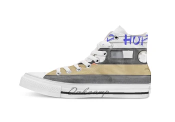 

Hip Hop RAP Music breathable Casual High Top lace-up Canvas shoes sneakers Drop shipping