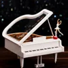 New Romantic Classic Piano Model Music Box Dancing Ballerina Hand Crank Musical Boxes Birthday Wedding Love Gift Home Decoration 5