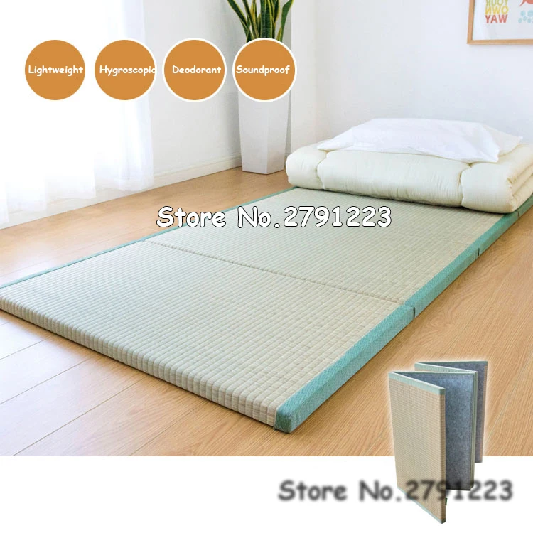 tatami　everyone time traveler Colchão Tatami Japonês Tradicional: Tapete Dobrável de Palha para