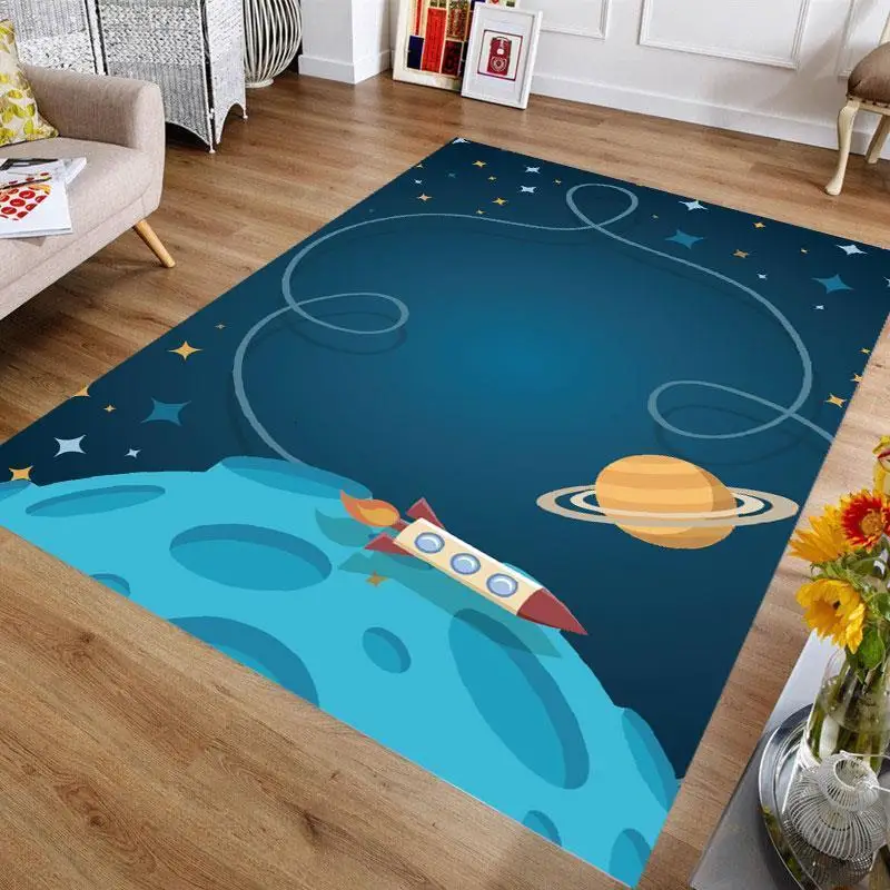Маленькая Две звезды De Priere Tapis Chambre Fille черный Кухня радио пушистые Дети Dywanik области ковер килим для Гостиная