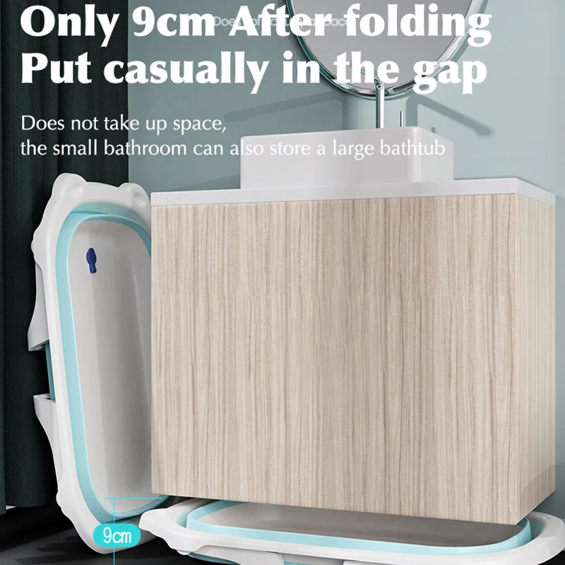 Baby Shining Folding Bath Tub 0-6Y Portable Temperature Reminder Newborn Sit Lie Large Bath Bucket Baby Product Gift Boy Girl