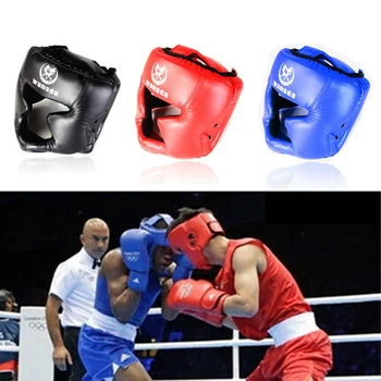 

Universal 17*24cm WANSDA Boxing Training Head Face Protective Gear Helmet Headgear Guard For Spring Summer Autumn Winter