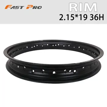 

2.15X19 Motorcycle Black/ Silver Aluminum Alloy Rims Wheel Circle 36 Spoke Holes 2.15*19 inch High Strength Motorcross Dirt Bike