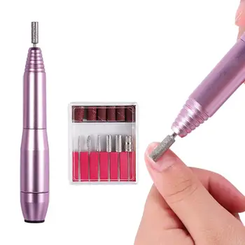 

Portable Mini Electric Nail Polishing Machine Aluminum Alloy Stainless Steel Manicure Pedicure Kit EU/US Plug