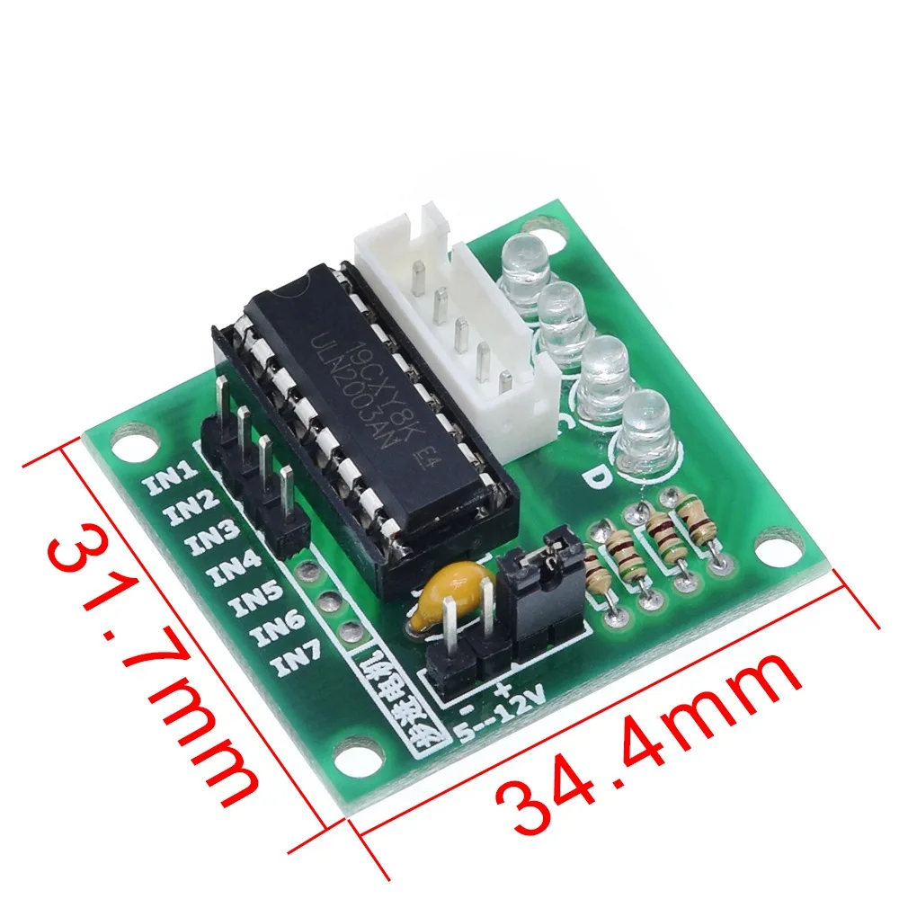 Завеса 1 лота 28BYJ 48 5V 4 фазный шаговый двигатель + Драйвер платы ULN2003 для Arduino (1 шт.)