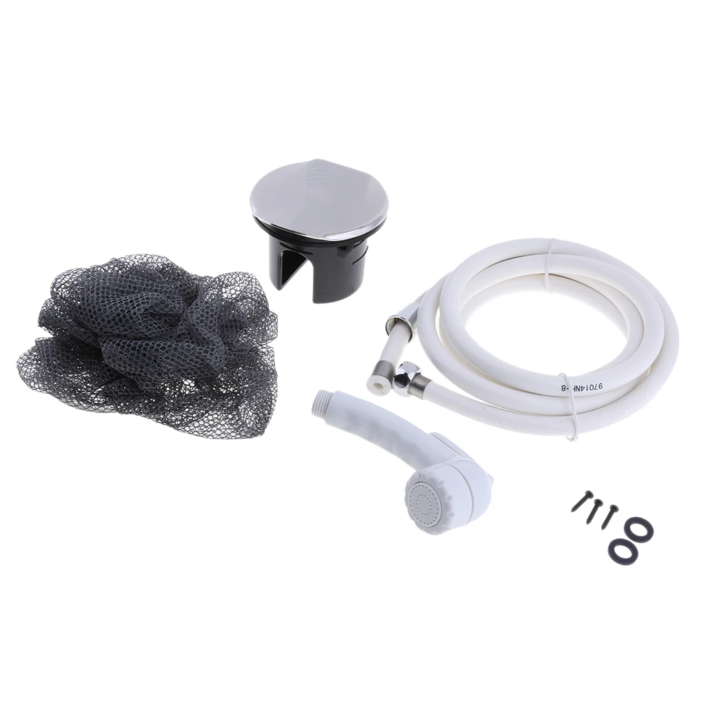 Boat Marine Transom Shower W/ Nylon Hose & White  Sprayer Kit