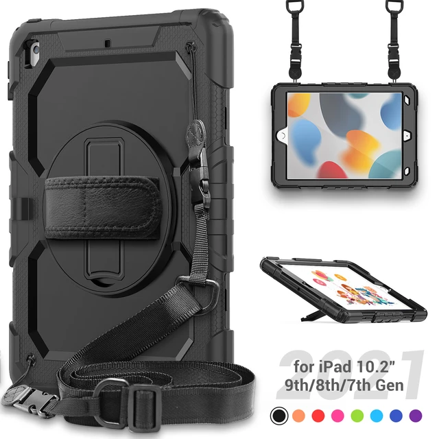 Waterproof iPad 10.2 Case, Waterproof iPad 9th /8th/7th Generation Case  Built-in Screen Protector, Full Body Shockproof Protection Case with Strap  for